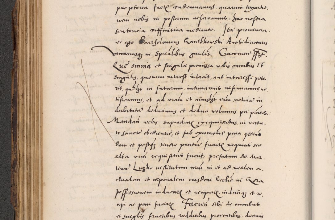 Zdjęcie nr 156 dla obiektu archiwalnego: Acta actorum causarum, sentenciarum diffinitivarum quam interloquutiorum, decretorum, obligationum, quietationum et constitutionum procuratorum coram reverndo domino Petri Porembski preposito Ossviencimensi, canonico et officiali Cracoviensi generali ad annum Dimini 1556, inditione quatuor decima, pontificatus sanctissimi in Christo patris domini Pauli divina providencia pape IIII anno ispius.