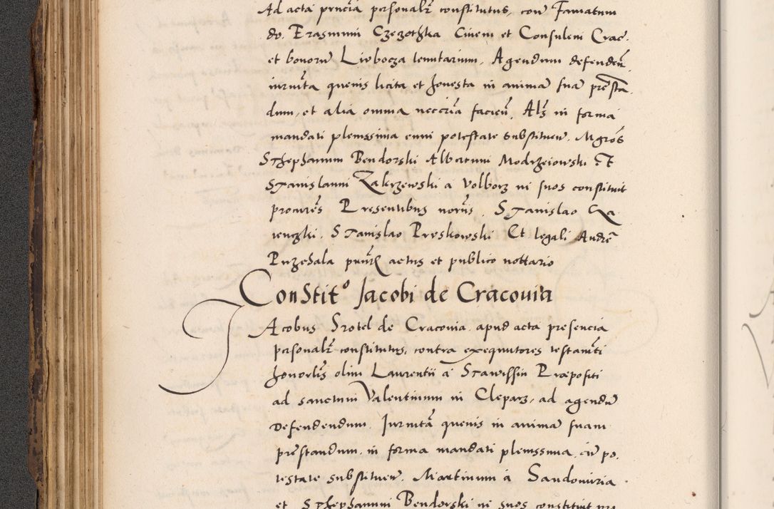Zdjęcie nr 150 dla obiektu archiwalnego: Acta actorum causarum, sentenciarum diffinitivarum quam interloquutiorum, decretorum, obligationum, quietationum et constitutionum procuratorum coram reverndo domino Petri Porembski preposito Ossviencimensi, canonico et officiali Cracoviensi generali ad annum Dimini 1556, inditione quatuor decima, pontificatus sanctissimi in Christo patris domini Pauli divina providencia pape IIII anno ispius.