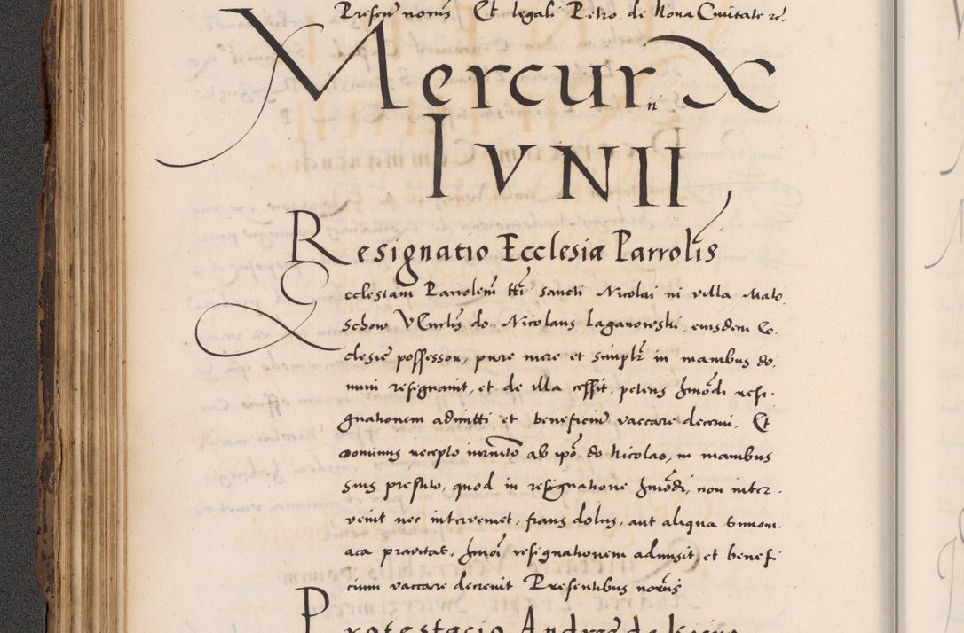Zdjęcie nr 146 dla obiektu archiwalnego: Acta actorum causarum, sentenciarum diffinitivarum quam interloquutiorum, decretorum, obligationum, quietationum et constitutionum procuratorum coram reverndo domino Petri Porembski preposito Ossviencimensi, canonico et officiali Cracoviensi generali ad annum Dimini 1556, inditione quatuor decima, pontificatus sanctissimi in Christo patris domini Pauli divina providencia pape IIII anno ispius.