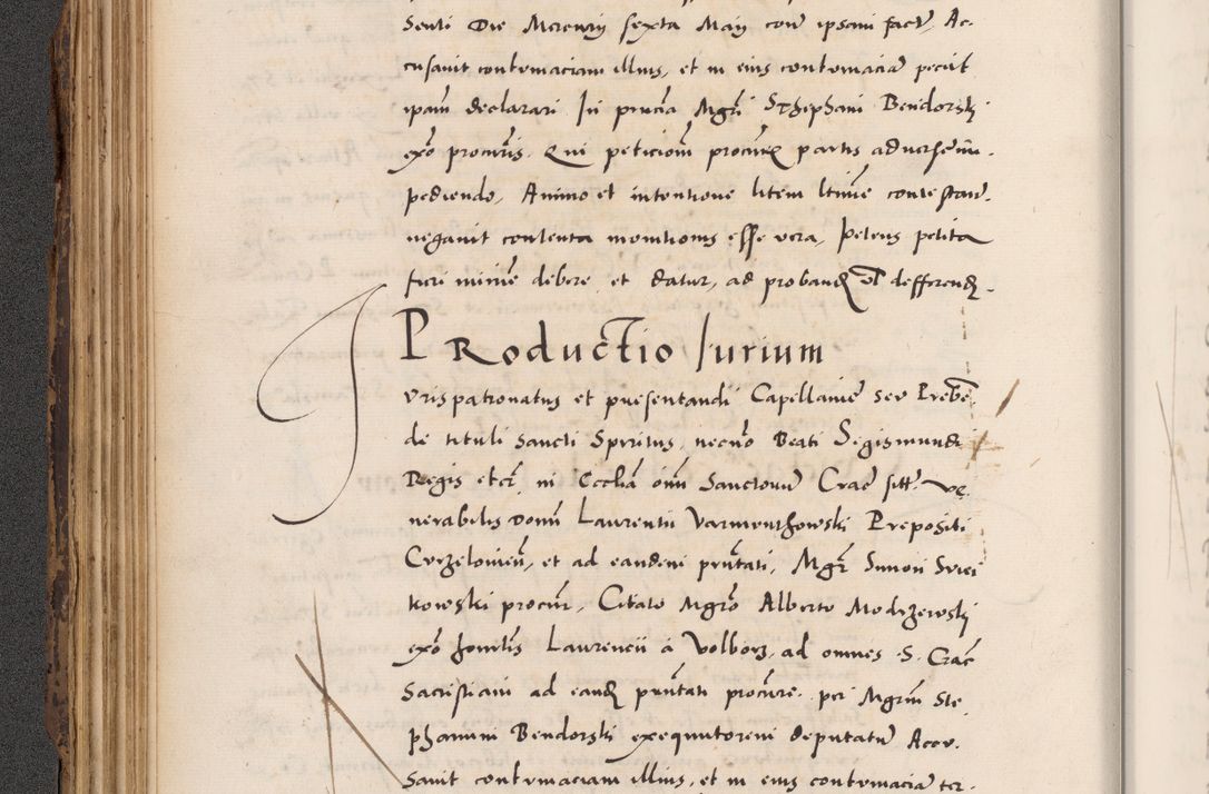 Zdjęcie nr 142 dla obiektu archiwalnego: Acta actorum causarum, sentenciarum diffinitivarum quam interloquutiorum, decretorum, obligationum, quietationum et constitutionum procuratorum coram reverndo domino Petri Porembski preposito Ossviencimensi, canonico et officiali Cracoviensi generali ad annum Dimini 1556, inditione quatuor decima, pontificatus sanctissimi in Christo patris domini Pauli divina providencia pape IIII anno ispius.