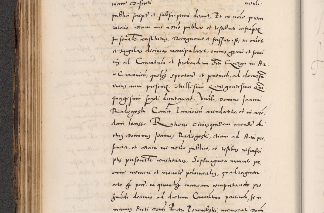 Zdjęcie nr 144 dla obiektu archiwalnego: Acta actorum causarum, sentenciarum diffinitivarum quam interloquutiorum, decretorum, obligationum, quietationum et constitutionum procuratorum coram reverndo domino Petri Porembski preposito Ossviencimensi, canonico et officiali Cracoviensi generali ad annum Dimini 1556, inditione quatuor decima, pontificatus sanctissimi in Christo patris domini Pauli divina providencia pape IIII anno ispius.