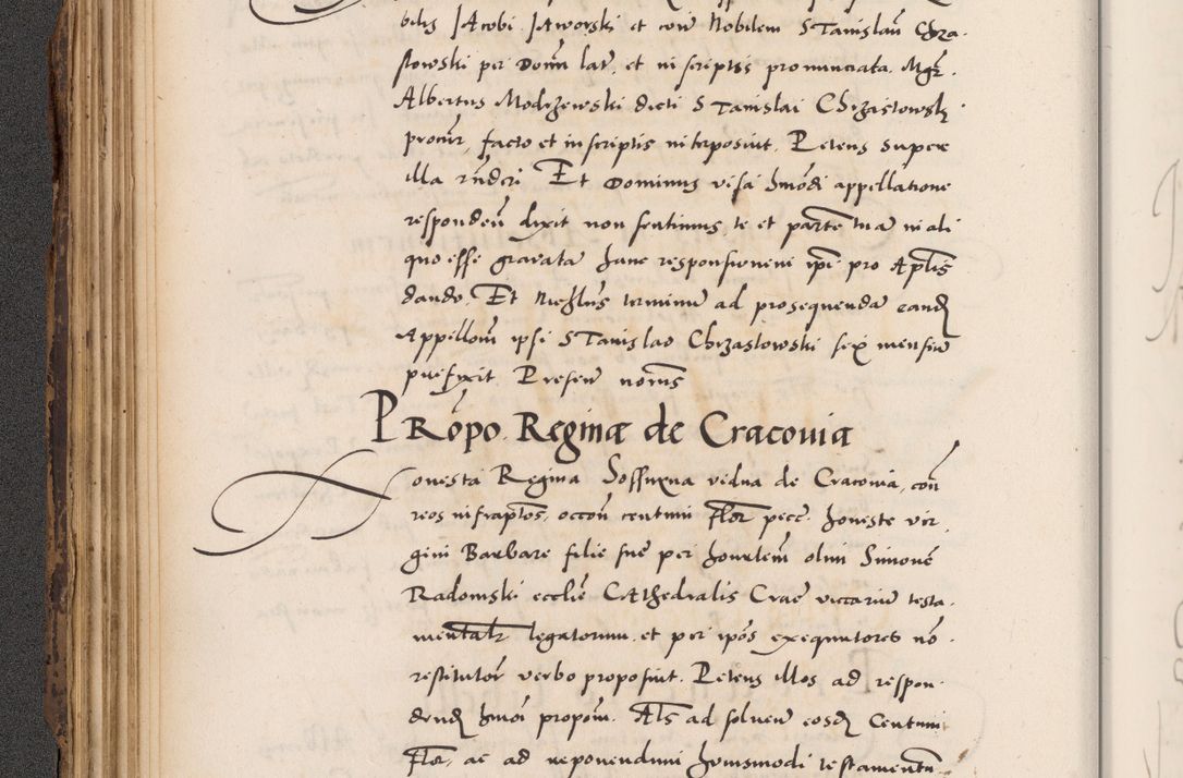 Zdjęcie nr 124 dla obiektu archiwalnego: Acta actorum causarum, sentenciarum diffinitivarum quam interloquutiorum, decretorum, obligationum, quietationum et constitutionum procuratorum coram reverndo domino Petri Porembski preposito Ossviencimensi, canonico et officiali Cracoviensi generali ad annum Dimini 1556, inditione quatuor decima, pontificatus sanctissimi in Christo patris domini Pauli divina providencia pape IIII anno ispius.