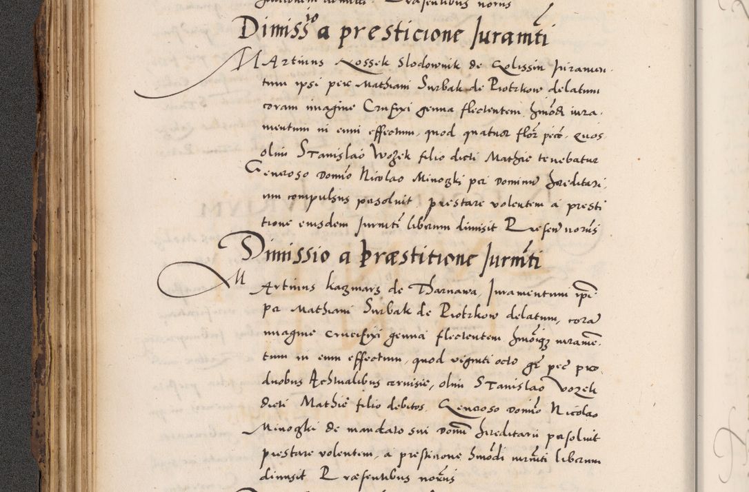 Zdjęcie nr 132 dla obiektu archiwalnego: Acta actorum causarum, sentenciarum diffinitivarum quam interloquutiorum, decretorum, obligationum, quietationum et constitutionum procuratorum coram reverndo domino Petri Porembski preposito Ossviencimensi, canonico et officiali Cracoviensi generali ad annum Dimini 1556, inditione quatuor decima, pontificatus sanctissimi in Christo patris domini Pauli divina providencia pape IIII anno ispius.