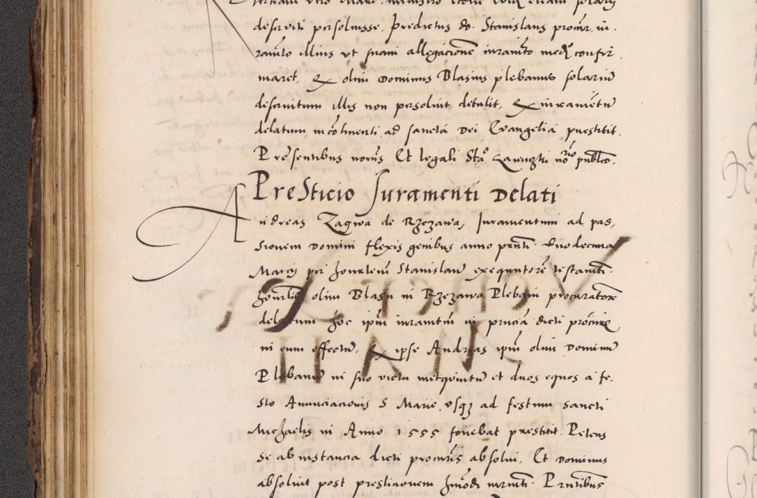 Zdjęcie nr 122 dla obiektu archiwalnego: Acta actorum causarum, sentenciarum diffinitivarum quam interloquutiorum, decretorum, obligationum, quietationum et constitutionum procuratorum coram reverndo domino Petri Porembski preposito Ossviencimensi, canonico et officiali Cracoviensi generali ad annum Dimini 1556, inditione quatuor decima, pontificatus sanctissimi in Christo patris domini Pauli divina providencia pape IIII anno ispius.