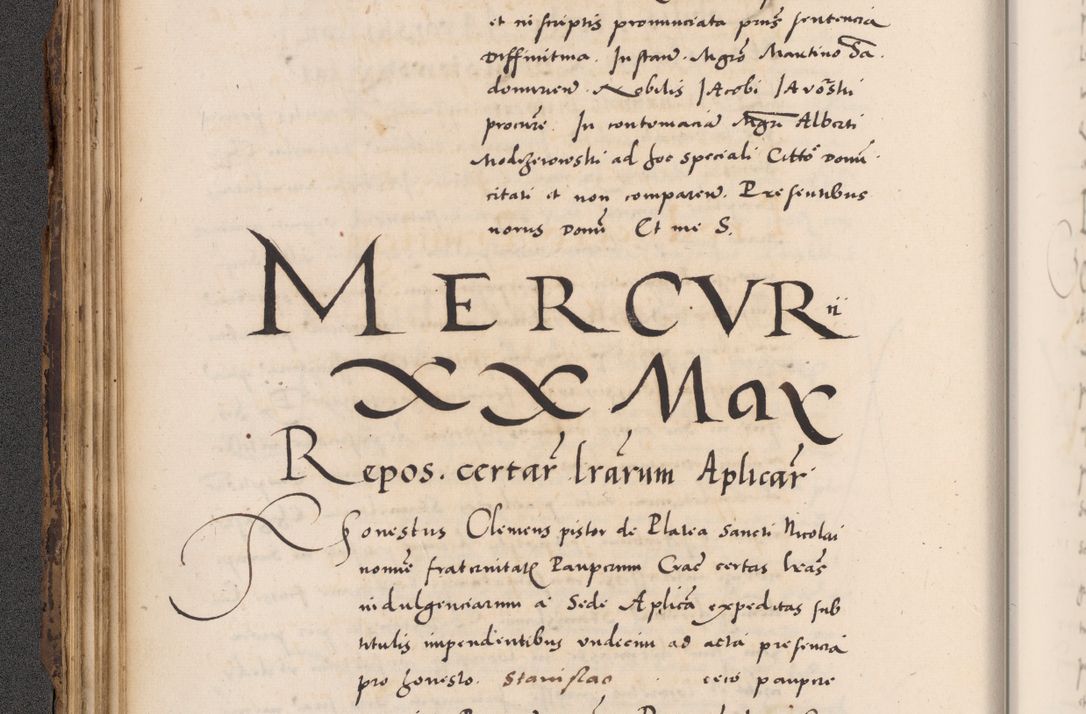 Zdjęcie nr 118 dla obiektu archiwalnego: Acta actorum causarum, sentenciarum diffinitivarum quam interloquutiorum, decretorum, obligationum, quietationum et constitutionum procuratorum coram reverndo domino Petri Porembski preposito Ossviencimensi, canonico et officiali Cracoviensi generali ad annum Dimini 1556, inditione quatuor decima, pontificatus sanctissimi in Christo patris domini Pauli divina providencia pape IIII anno ispius.