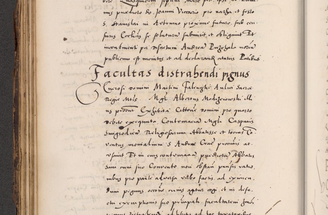 Zdjęcie nr 114 dla obiektu archiwalnego: Acta actorum causarum, sentenciarum diffinitivarum quam interloquutiorum, decretorum, obligationum, quietationum et constitutionum procuratorum coram reverndo domino Petri Porembski preposito Ossviencimensi, canonico et officiali Cracoviensi generali ad annum Dimini 1556, inditione quatuor decima, pontificatus sanctissimi in Christo patris domini Pauli divina providencia pape IIII anno ispius.