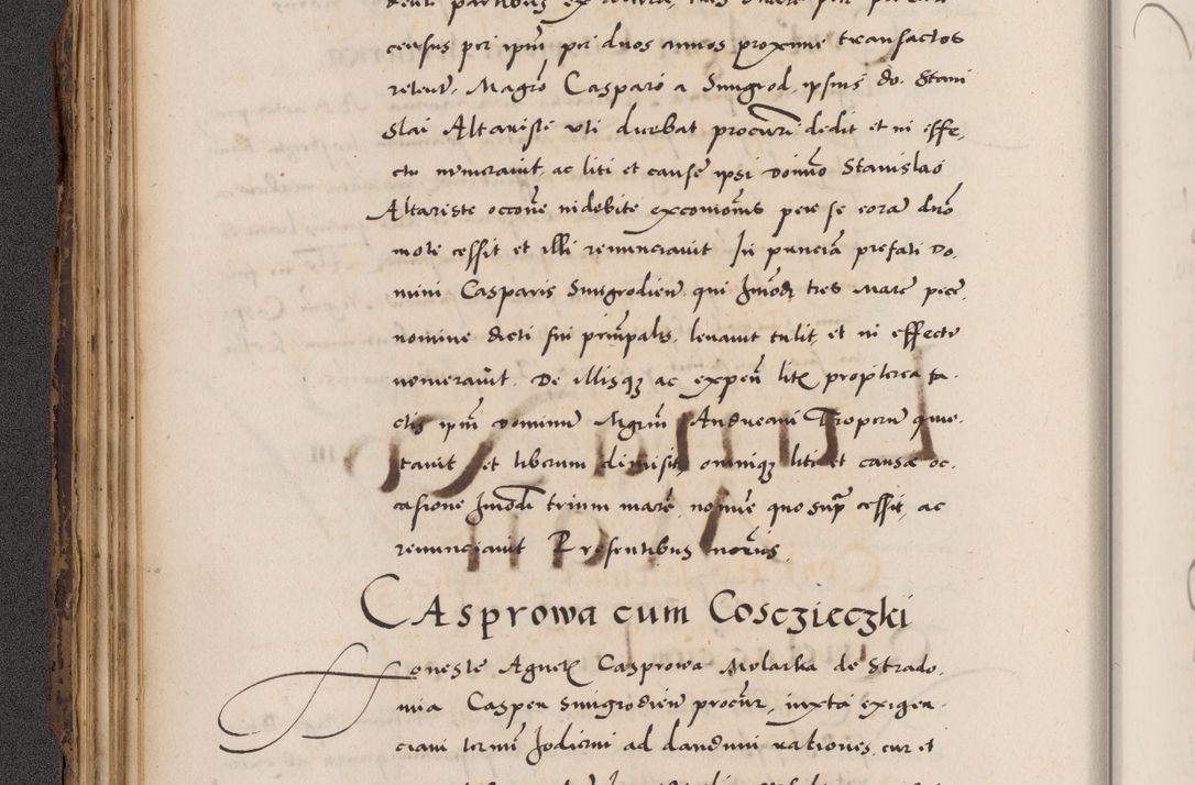 Zdjęcie nr 112 dla obiektu archiwalnego: Acta actorum causarum, sentenciarum diffinitivarum quam interloquutiorum, decretorum, obligationum, quietationum et constitutionum procuratorum coram reverndo domino Petri Porembski preposito Ossviencimensi, canonico et officiali Cracoviensi generali ad annum Dimini 1556, inditione quatuor decima, pontificatus sanctissimi in Christo patris domini Pauli divina providencia pape IIII anno ispius.