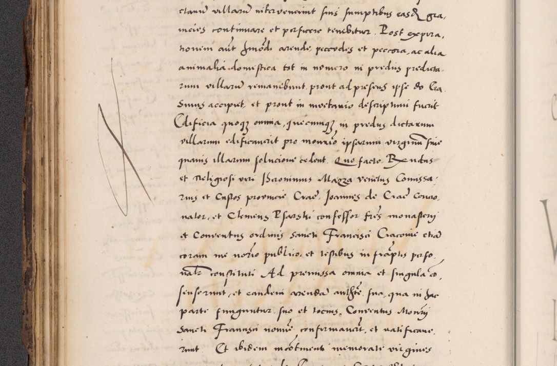 Zdjęcie nr 104 dla obiektu archiwalnego: Acta actorum causarum, sentenciarum diffinitivarum quam interloquutiorum, decretorum, obligationum, quietationum et constitutionum procuratorum coram reverndo domino Petri Porembski preposito Ossviencimensi, canonico et officiali Cracoviensi generali ad annum Dimini 1556, inditione quatuor decima, pontificatus sanctissimi in Christo patris domini Pauli divina providencia pape IIII anno ispius.
