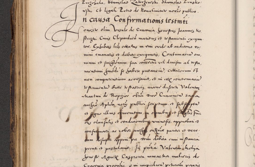 Zdjęcie nr 106 dla obiektu archiwalnego: Acta actorum causarum, sentenciarum diffinitivarum quam interloquutiorum, decretorum, obligationum, quietationum et constitutionum procuratorum coram reverndo domino Petri Porembski preposito Ossviencimensi, canonico et officiali Cracoviensi generali ad annum Dimini 1556, inditione quatuor decima, pontificatus sanctissimi in Christo patris domini Pauli divina providencia pape IIII anno ispius.