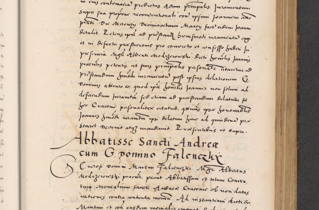 Zdjęcie nr 107 dla obiektu archiwalnego: Acta actorum causarum, sentenciarum diffinitivarum quam interloquutiorum, decretorum, obligationum, quietationum et constitutionum procuratorum coram reverndo domino Petri Porembski preposito Ossviencimensi, canonico et officiali Cracoviensi generali ad annum Dimini 1556, inditione quatuor decima, pontificatus sanctissimi in Christo patris domini Pauli divina providencia pape IIII anno ispius.