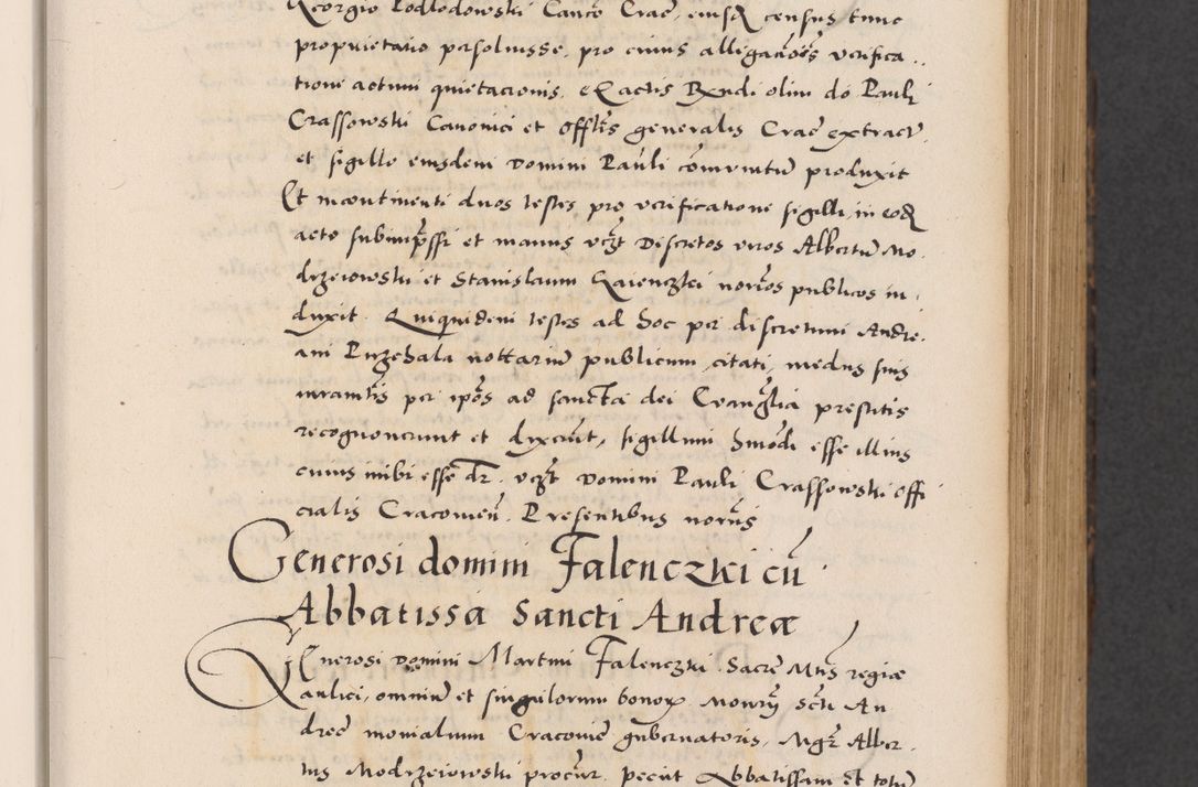 Zdjęcie nr 95 dla obiektu archiwalnego: Acta actorum causarum, sentenciarum diffinitivarum quam interloquutiorum, decretorum, obligationum, quietationum et constitutionum procuratorum coram reverndo domino Petri Porembski preposito Ossviencimensi, canonico et officiali Cracoviensi generali ad annum Dimini 1556, inditione quatuor decima, pontificatus sanctissimi in Christo patris domini Pauli divina providencia pape IIII anno ispius.