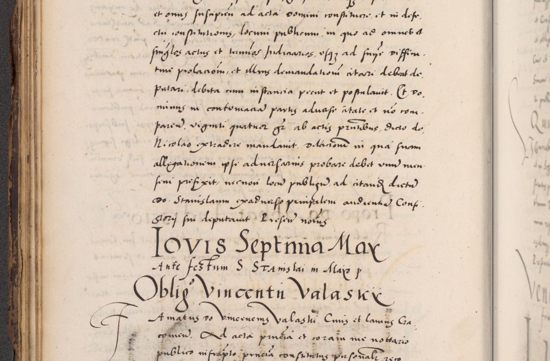 Zdjęcie nr 92 dla obiektu archiwalnego: Acta actorum causarum, sentenciarum diffinitivarum quam interloquutiorum, decretorum, obligationum, quietationum et constitutionum procuratorum coram reverndo domino Petri Porembski preposito Ossviencimensi, canonico et officiali Cracoviensi generali ad annum Dimini 1556, inditione quatuor decima, pontificatus sanctissimi in Christo patris domini Pauli divina providencia pape IIII anno ispius.