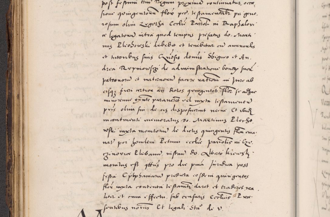 Zdjęcie nr 84 dla obiektu archiwalnego: Acta actorum causarum, sentenciarum diffinitivarum quam interloquutiorum, decretorum, obligationum, quietationum et constitutionum procuratorum coram reverndo domino Petri Porembski preposito Ossviencimensi, canonico et officiali Cracoviensi generali ad annum Dimini 1556, inditione quatuor decima, pontificatus sanctissimi in Christo patris domini Pauli divina providencia pape IIII anno ispius.