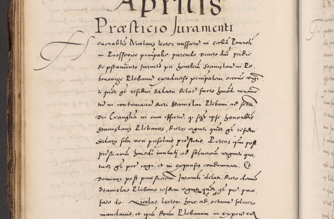 Zdjęcie nr 70 dla obiektu archiwalnego: Acta actorum causarum, sentenciarum diffinitivarum quam interloquutiorum, decretorum, obligationum, quietationum et constitutionum procuratorum coram reverndo domino Petri Porembski preposito Ossviencimensi, canonico et officiali Cracoviensi generali ad annum Dimini 1556, inditione quatuor decima, pontificatus sanctissimi in Christo patris domini Pauli divina providencia pape IIII anno ispius.