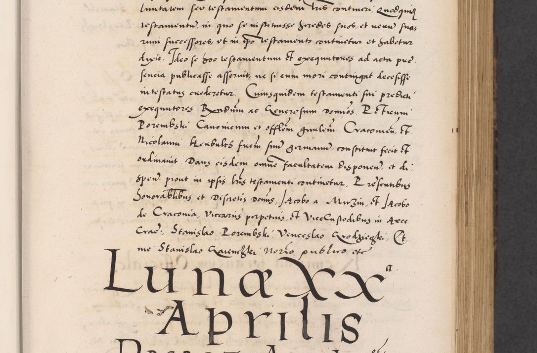 Zdjęcie nr 63 dla obiektu archiwalnego: Acta actorum causarum, sentenciarum diffinitivarum quam interloquutiorum, decretorum, obligationum, quietationum et constitutionum procuratorum coram reverndo domino Petri Porembski preposito Ossviencimensi, canonico et officiali Cracoviensi generali ad annum Dimini 1556, inditione quatuor decima, pontificatus sanctissimi in Christo patris domini Pauli divina providencia pape IIII anno ispius.