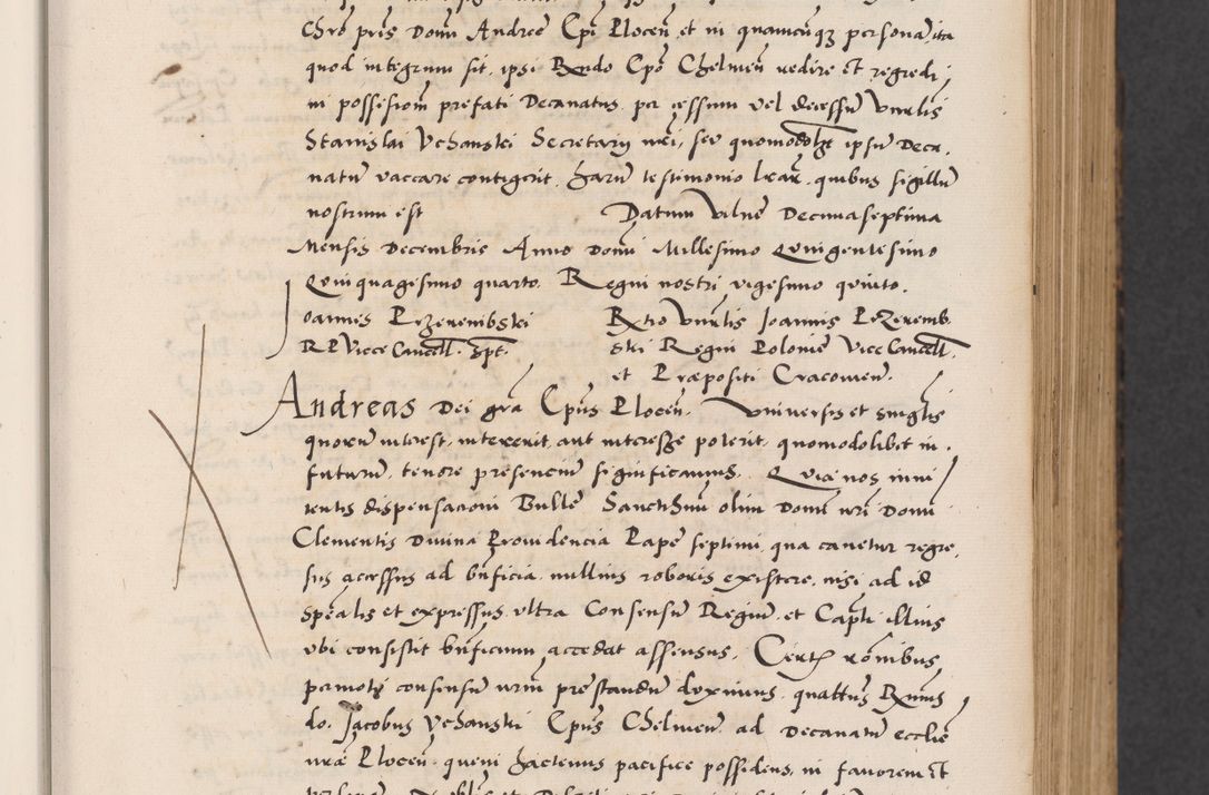 Zdjęcie nr 51 dla obiektu archiwalnego: Acta actorum causarum, sentenciarum diffinitivarum quam interloquutiorum, decretorum, obligationum, quietationum et constitutionum procuratorum coram reverndo domino Petri Porembski preposito Ossviencimensi, canonico et officiali Cracoviensi generali ad annum Dimini 1556, inditione quatuor decima, pontificatus sanctissimi in Christo patris domini Pauli divina providencia pape IIII anno ispius.