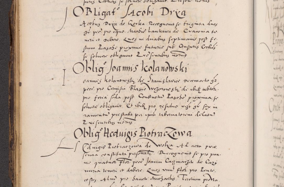 Zdjęcie nr 42 dla obiektu archiwalnego: Acta actorum causarum, sentenciarum diffinitivarum quam interloquutiorum, decretorum, obligationum, quietationum et constitutionum procuratorum coram reverndo domino Petri Porembski preposito Ossviencimensi, canonico et officiali Cracoviensi generali ad annum Dimini 1556, inditione quatuor decima, pontificatus sanctissimi in Christo patris domini Pauli divina providencia pape IIII anno ispius.