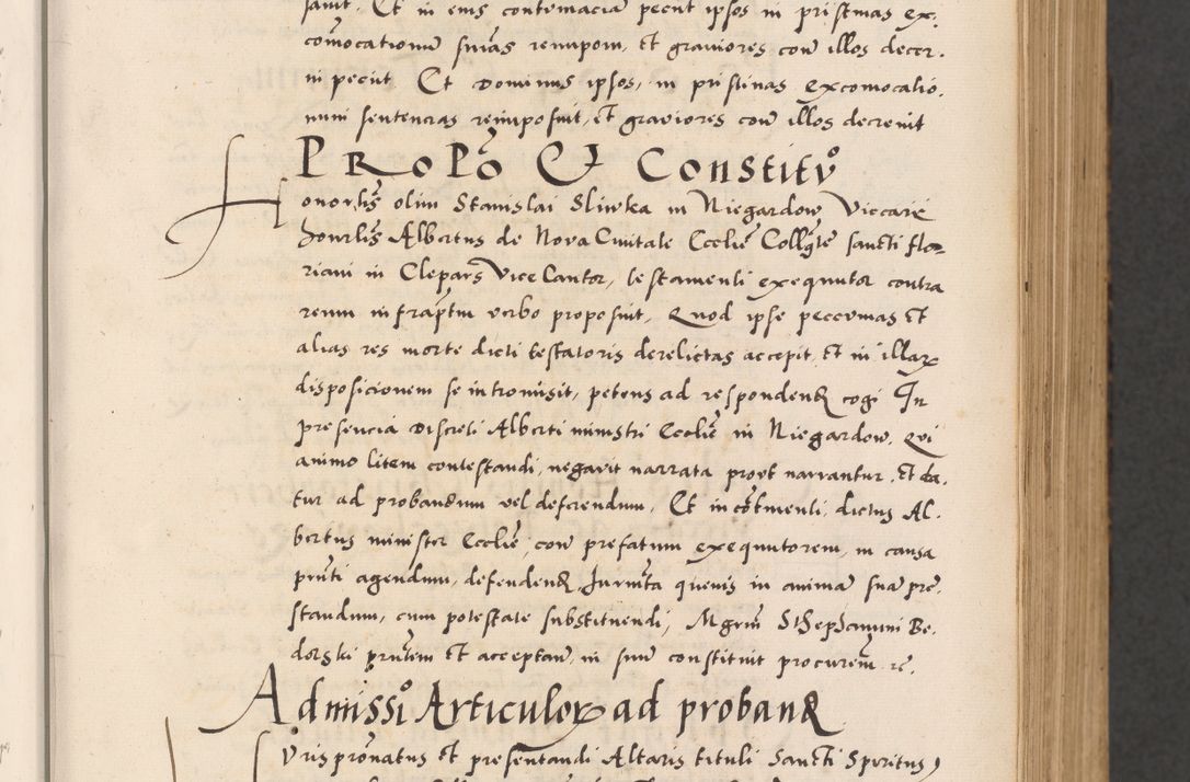 Zdjęcie nr 27 dla obiektu archiwalnego: Acta actorum causarum, sentenciarum diffinitivarum quam interloquutiorum, decretorum, obligationum, quietationum et constitutionum procuratorum coram reverndo domino Petri Porembski preposito Ossviencimensi, canonico et officiali Cracoviensi generali ad annum Dimini 1556, inditione quatuor decima, pontificatus sanctissimi in Christo patris domini Pauli divina providencia pape IIII anno ispius.