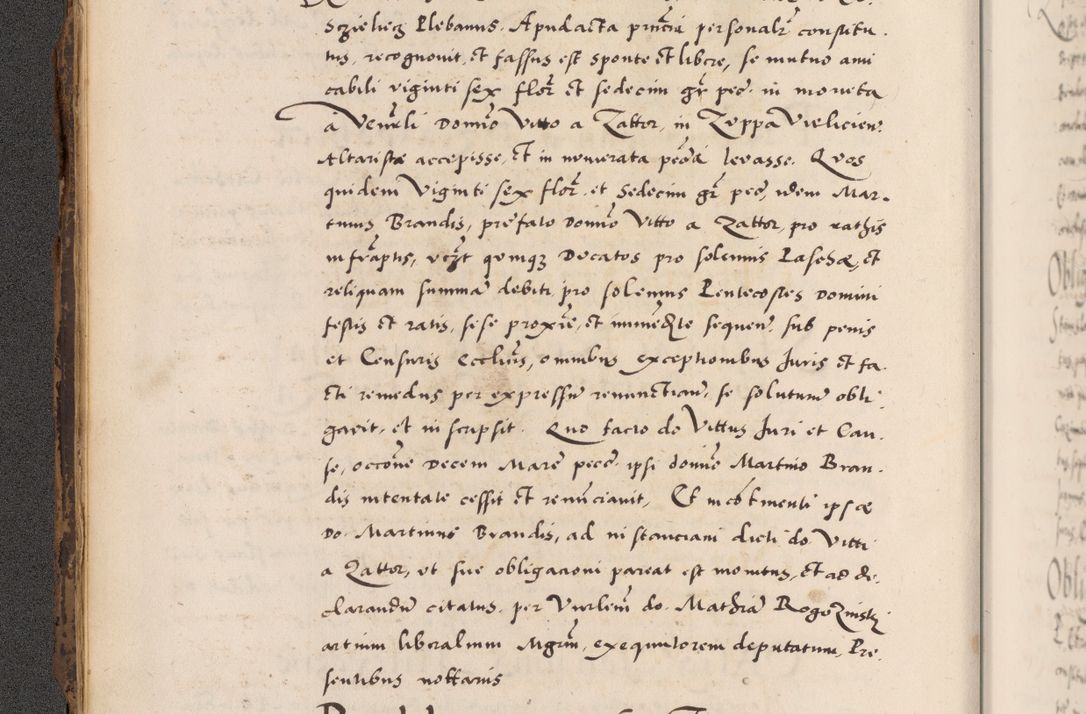 Zdjęcie nr 24 dla obiektu archiwalnego: Acta actorum causarum, sentenciarum diffinitivarum quam interloquutiorum, decretorum, obligationum, quietationum et constitutionum procuratorum coram reverndo domino Petri Porembski preposito Ossviencimensi, canonico et officiali Cracoviensi generali ad annum Dimini 1556, inditione quatuor decima, pontificatus sanctissimi in Christo patris domini Pauli divina providencia pape IIII anno ispius.