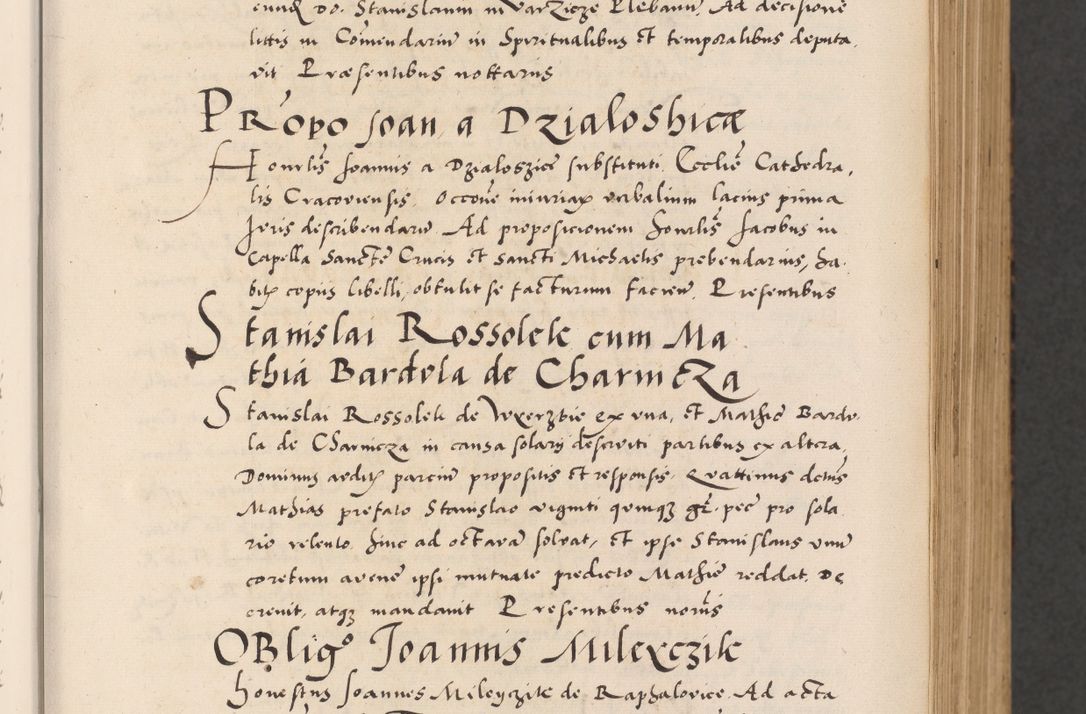 Zdjęcie nr 23 dla obiektu archiwalnego: Acta actorum causarum, sentenciarum diffinitivarum quam interloquutiorum, decretorum, obligationum, quietationum et constitutionum procuratorum coram reverndo domino Petri Porembski preposito Ossviencimensi, canonico et officiali Cracoviensi generali ad annum Dimini 1556, inditione quatuor decima, pontificatus sanctissimi in Christo patris domini Pauli divina providencia pape IIII anno ispius.