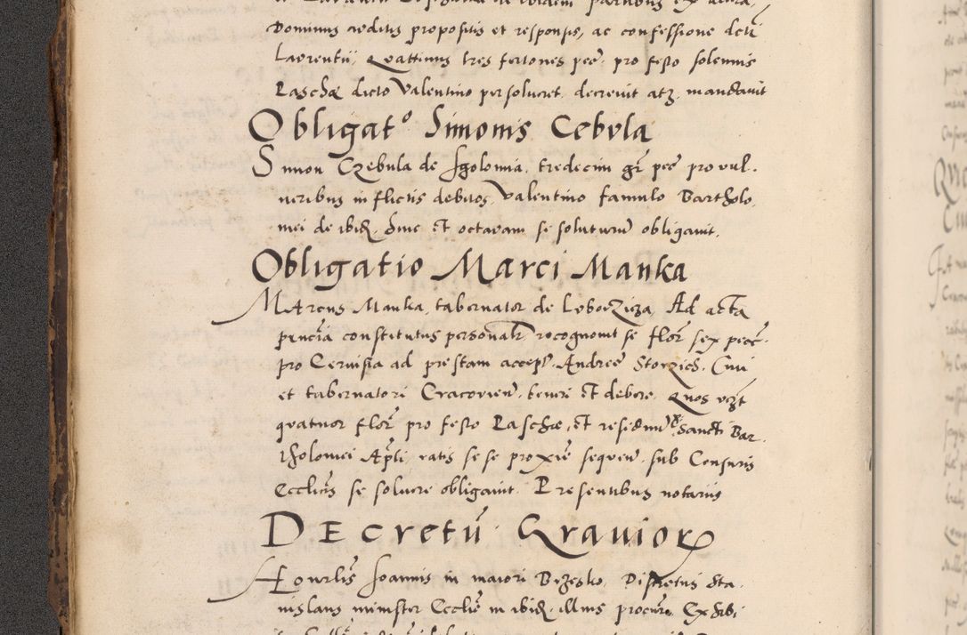 Zdjęcie nr 20 dla obiektu archiwalnego: Acta actorum causarum, sentenciarum diffinitivarum quam interloquutiorum, decretorum, obligationum, quietationum et constitutionum procuratorum coram reverndo domino Petri Porembski preposito Ossviencimensi, canonico et officiali Cracoviensi generali ad annum Dimini 1556, inditione quatuor decima, pontificatus sanctissimi in Christo patris domini Pauli divina providencia pape IIII anno ispius.
