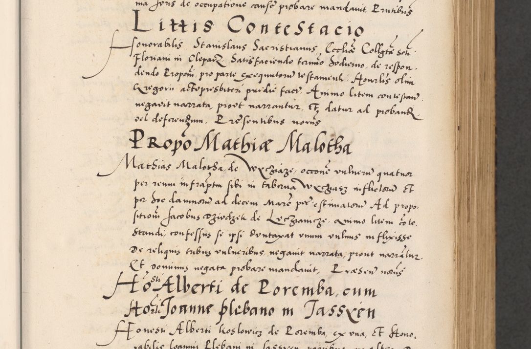 Zdjęcie nr 19 dla obiektu archiwalnego: Acta actorum causarum, sentenciarum diffinitivarum quam interloquutiorum, decretorum, obligationum, quietationum et constitutionum procuratorum coram reverndo domino Petri Porembski preposito Ossviencimensi, canonico et officiali Cracoviensi generali ad annum Dimini 1556, inditione quatuor decima, pontificatus sanctissimi in Christo patris domini Pauli divina providencia pape IIII anno ispius.