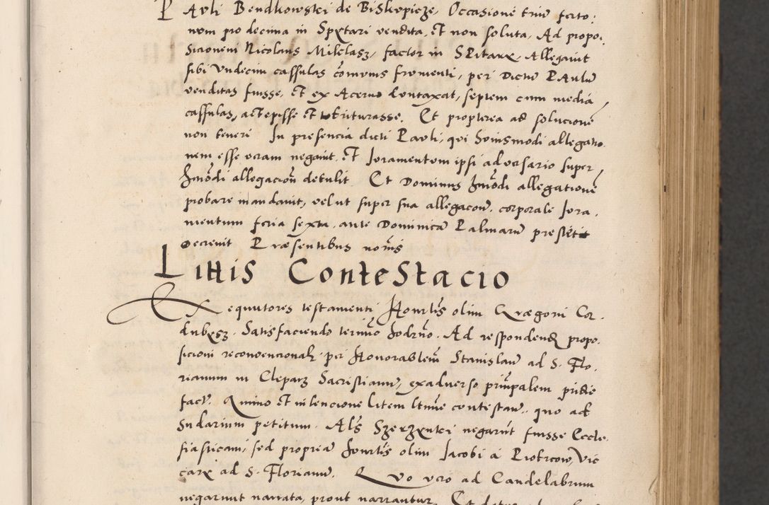 Zdjęcie nr 11 dla obiektu archiwalnego: Acta actorum causarum, sentenciarum diffinitivarum quam interloquutiorum, decretorum, obligationum, quietationum et constitutionum procuratorum coram reverndo domino Petri Porembski preposito Ossviencimensi, canonico et officiali Cracoviensi generali ad annum Dimini 1556, inditione quatuor decima, pontificatus sanctissimi in Christo patris domini Pauli divina providencia pape IIII anno ispius.