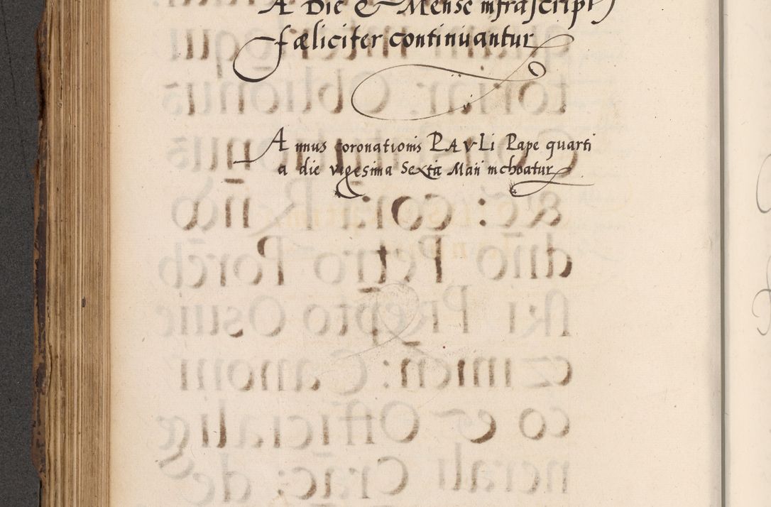 Zdjęcie nr 388 dla obiektu archiwalnego: Acta actorum causarum, sentenciarum diffinitivarum quam interloquutiorum, decretorum, obligationum, quietationum et constitutionum procuratorum coram reverndo domino Petri Porembski preposito Ossviencimensi, canonico et officiali Cracoviensi generali ad annum Dimini 1556, inditione quatuor decima, pontificatus sanctissimi in Christo patris domini Pauli divina providencia pape IIII anno ispius.