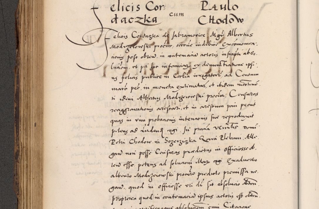 Zdjęcie nr 364 dla obiektu archiwalnego: Acta actorum causarum, sentenciarum diffinitivarum quam interloquutiorum, decretorum, obligationum, quietationum et constitutionum procuratorum coram reverndo domino Petri Porembski preposito Ossviencimensi, canonico et officiali Cracoviensi generali ad annum Dimini 1556, inditione quatuor decima, pontificatus sanctissimi in Christo patris domini Pauli divina providencia pape IIII anno ispius.