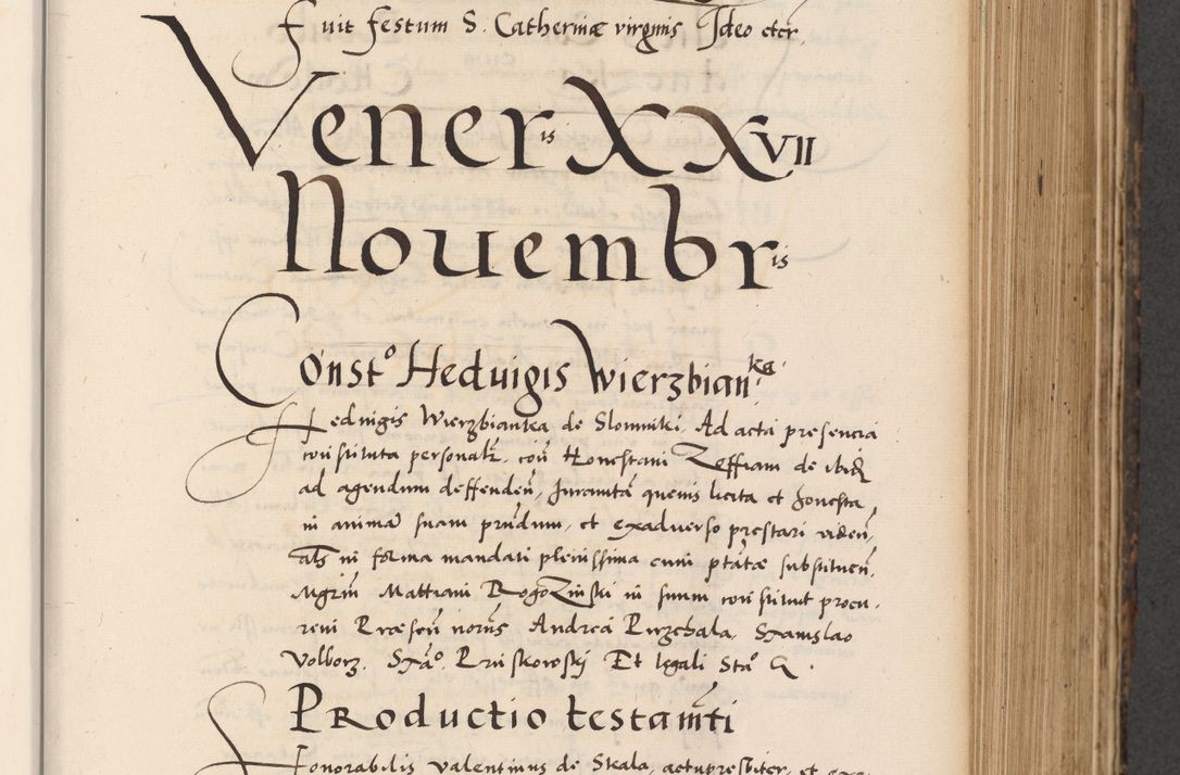 Zdjęcie nr 363 dla obiektu archiwalnego: Acta actorum causarum, sentenciarum diffinitivarum quam interloquutiorum, decretorum, obligationum, quietationum et constitutionum procuratorum coram reverndo domino Petri Porembski preposito Ossviencimensi, canonico et officiali Cracoviensi generali ad annum Dimini 1556, inditione quatuor decima, pontificatus sanctissimi in Christo patris domini Pauli divina providencia pape IIII anno ispius.