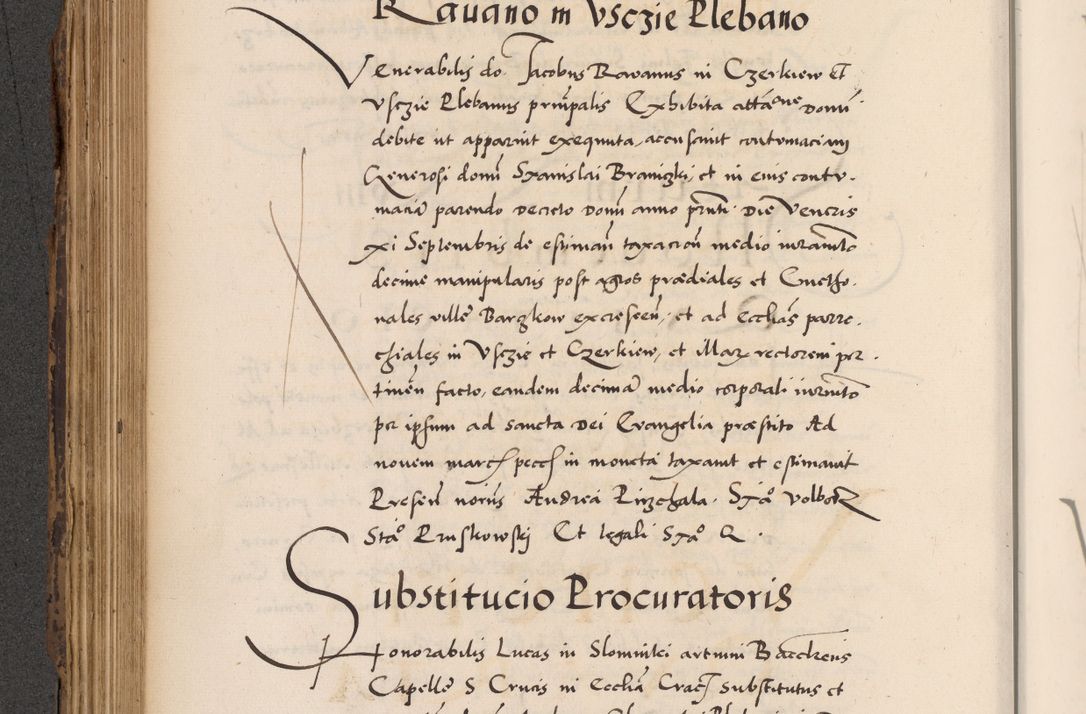 Zdjęcie nr 366 dla obiektu archiwalnego: Acta actorum causarum, sentenciarum diffinitivarum quam interloquutiorum, decretorum, obligationum, quietationum et constitutionum procuratorum coram reverndo domino Petri Porembski preposito Ossviencimensi, canonico et officiali Cracoviensi generali ad annum Dimini 1556, inditione quatuor decima, pontificatus sanctissimi in Christo patris domini Pauli divina providencia pape IIII anno ispius.