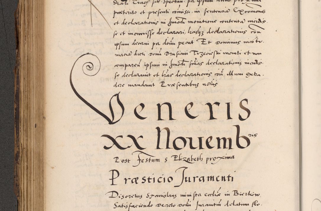 Zdjęcie nr 356 dla obiektu archiwalnego: Acta actorum causarum, sentenciarum diffinitivarum quam interloquutiorum, decretorum, obligationum, quietationum et constitutionum procuratorum coram reverndo domino Petri Porembski preposito Ossviencimensi, canonico et officiali Cracoviensi generali ad annum Dimini 1556, inditione quatuor decima, pontificatus sanctissimi in Christo patris domini Pauli divina providencia pape IIII anno ispius.