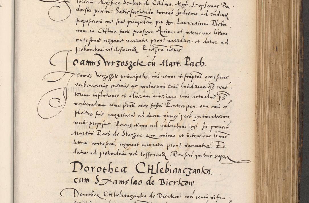 Zdjęcie nr 349 dla obiektu archiwalnego: Acta actorum causarum, sentenciarum diffinitivarum quam interloquutiorum, decretorum, obligationum, quietationum et constitutionum procuratorum coram reverndo domino Petri Porembski preposito Ossviencimensi, canonico et officiali Cracoviensi generali ad annum Dimini 1556, inditione quatuor decima, pontificatus sanctissimi in Christo patris domini Pauli divina providencia pape IIII anno ispius.