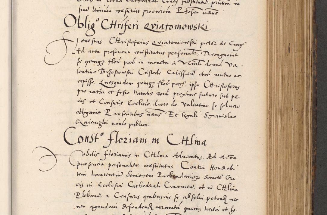 Zdjęcie nr 343 dla obiektu archiwalnego: Acta actorum causarum, sentenciarum diffinitivarum quam interloquutiorum, decretorum, obligationum, quietationum et constitutionum procuratorum coram reverndo domino Petri Porembski preposito Ossviencimensi, canonico et officiali Cracoviensi generali ad annum Dimini 1556, inditione quatuor decima, pontificatus sanctissimi in Christo patris domini Pauli divina providencia pape IIII anno ispius.