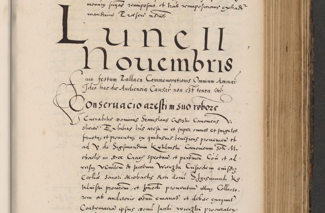 Zdjęcie nr 339 dla obiektu archiwalnego: Acta actorum causarum, sentenciarum diffinitivarum quam interloquutiorum, decretorum, obligationum, quietationum et constitutionum procuratorum coram reverndo domino Petri Porembski preposito Ossviencimensi, canonico et officiali Cracoviensi generali ad annum Dimini 1556, inditione quatuor decima, pontificatus sanctissimi in Christo patris domini Pauli divina providencia pape IIII anno ispius.