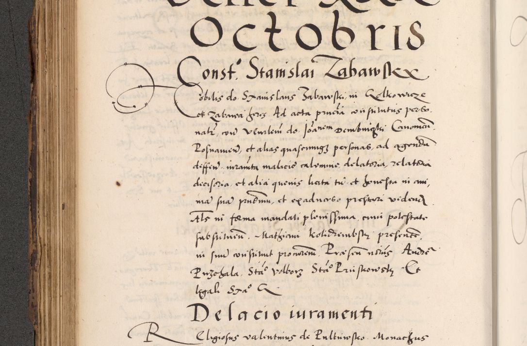Zdjęcie nr 336 dla obiektu archiwalnego: Acta actorum causarum, sentenciarum diffinitivarum quam interloquutiorum, decretorum, obligationum, quietationum et constitutionum procuratorum coram reverndo domino Petri Porembski preposito Ossviencimensi, canonico et officiali Cracoviensi generali ad annum Dimini 1556, inditione quatuor decima, pontificatus sanctissimi in Christo patris domini Pauli divina providencia pape IIII anno ispius.