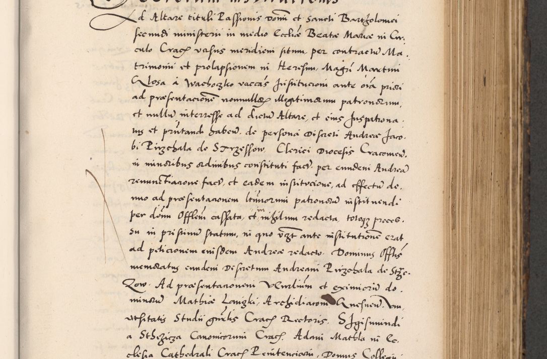 Zdjęcie nr 333 dla obiektu archiwalnego: Acta actorum causarum, sentenciarum diffinitivarum quam interloquutiorum, decretorum, obligationum, quietationum et constitutionum procuratorum coram reverndo domino Petri Porembski preposito Ossviencimensi, canonico et officiali Cracoviensi generali ad annum Dimini 1556, inditione quatuor decima, pontificatus sanctissimi in Christo patris domini Pauli divina providencia pape IIII anno ispius.