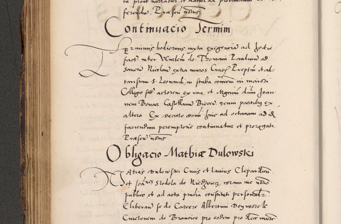 Zdjęcie nr 332 dla obiektu archiwalnego: Acta actorum causarum, sentenciarum diffinitivarum quam interloquutiorum, decretorum, obligationum, quietationum et constitutionum procuratorum coram reverndo domino Petri Porembski preposito Ossviencimensi, canonico et officiali Cracoviensi generali ad annum Dimini 1556, inditione quatuor decima, pontificatus sanctissimi in Christo patris domini Pauli divina providencia pape IIII anno ispius.