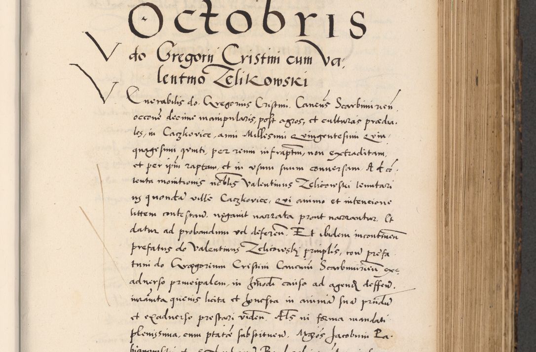 Zdjęcie nr 331 dla obiektu archiwalnego: Acta actorum causarum, sentenciarum diffinitivarum quam interloquutiorum, decretorum, obligationum, quietationum et constitutionum procuratorum coram reverndo domino Petri Porembski preposito Ossviencimensi, canonico et officiali Cracoviensi generali ad annum Dimini 1556, inditione quatuor decima, pontificatus sanctissimi in Christo patris domini Pauli divina providencia pape IIII anno ispius.