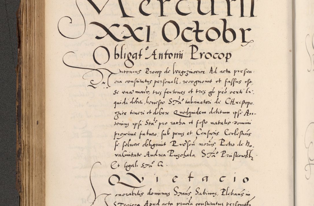 Zdjęcie nr 326 dla obiektu archiwalnego: Acta actorum causarum, sentenciarum diffinitivarum quam interloquutiorum, decretorum, obligationum, quietationum et constitutionum procuratorum coram reverndo domino Petri Porembski preposito Ossviencimensi, canonico et officiali Cracoviensi generali ad annum Dimini 1556, inditione quatuor decima, pontificatus sanctissimi in Christo patris domini Pauli divina providencia pape IIII anno ispius.