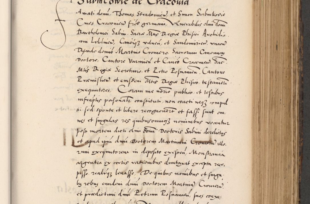 Zdjęcie nr 315 dla obiektu archiwalnego: Acta actorum causarum, sentenciarum diffinitivarum quam interloquutiorum, decretorum, obligationum, quietationum et constitutionum procuratorum coram reverndo domino Petri Porembski preposito Ossviencimensi, canonico et officiali Cracoviensi generali ad annum Dimini 1556, inditione quatuor decima, pontificatus sanctissimi in Christo patris domini Pauli divina providencia pape IIII anno ispius.