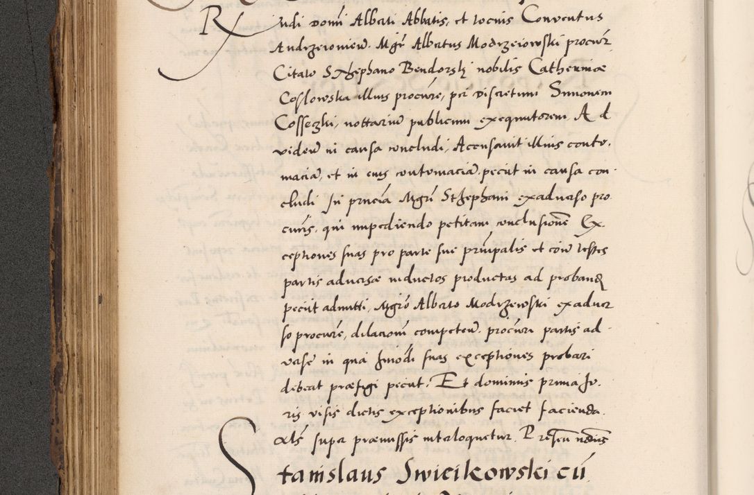 Zdjęcie nr 312 dla obiektu archiwalnego: Acta actorum causarum, sentenciarum diffinitivarum quam interloquutiorum, decretorum, obligationum, quietationum et constitutionum procuratorum coram reverndo domino Petri Porembski preposito Ossviencimensi, canonico et officiali Cracoviensi generali ad annum Dimini 1556, inditione quatuor decima, pontificatus sanctissimi in Christo patris domini Pauli divina providencia pape IIII anno ispius.