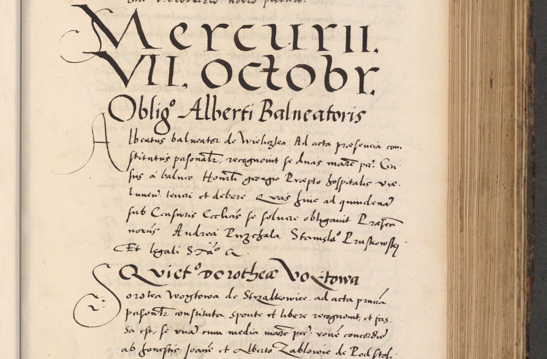Zdjęcie nr 309 dla obiektu archiwalnego: Acta actorum causarum, sentenciarum diffinitivarum quam interloquutiorum, decretorum, obligationum, quietationum et constitutionum procuratorum coram reverndo domino Petri Porembski preposito Ossviencimensi, canonico et officiali Cracoviensi generali ad annum Dimini 1556, inditione quatuor decima, pontificatus sanctissimi in Christo patris domini Pauli divina providencia pape IIII anno ispius.