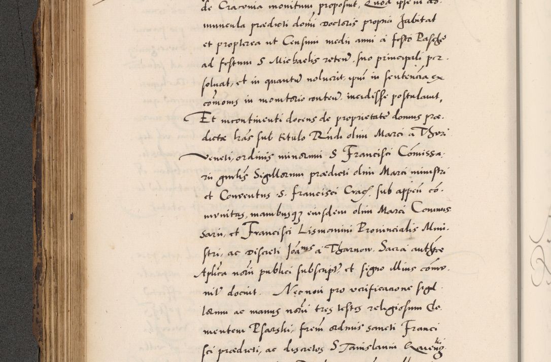 Zdjęcie nr 302 dla obiektu archiwalnego: Acta actorum causarum, sentenciarum diffinitivarum quam interloquutiorum, decretorum, obligationum, quietationum et constitutionum procuratorum coram reverndo domino Petri Porembski preposito Ossviencimensi, canonico et officiali Cracoviensi generali ad annum Dimini 1556, inditione quatuor decima, pontificatus sanctissimi in Christo patris domini Pauli divina providencia pape IIII anno ispius.