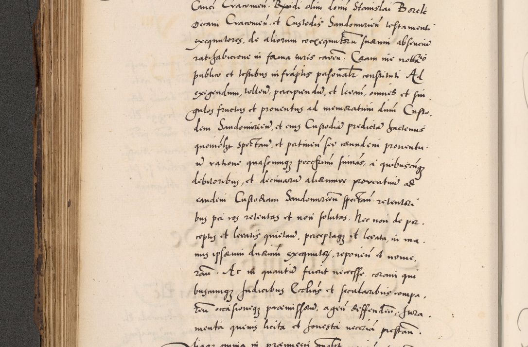 Zdjęcie nr 282 dla obiektu archiwalnego: Acta actorum causarum, sentenciarum diffinitivarum quam interloquutiorum, decretorum, obligationum, quietationum et constitutionum procuratorum coram reverndo domino Petri Porembski preposito Ossviencimensi, canonico et officiali Cracoviensi generali ad annum Dimini 1556, inditione quatuor decima, pontificatus sanctissimi in Christo patris domini Pauli divina providencia pape IIII anno ispius.