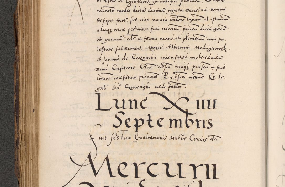 Zdjęcie nr 280 dla obiektu archiwalnego: Acta actorum causarum, sentenciarum diffinitivarum quam interloquutiorum, decretorum, obligationum, quietationum et constitutionum procuratorum coram reverndo domino Petri Porembski preposito Ossviencimensi, canonico et officiali Cracoviensi generali ad annum Dimini 1556, inditione quatuor decima, pontificatus sanctissimi in Christo patris domini Pauli divina providencia pape IIII anno ispius.