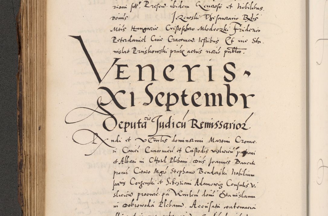 Zdjęcie nr 276 dla obiektu archiwalnego: Acta actorum causarum, sentenciarum diffinitivarum quam interloquutiorum, decretorum, obligationum, quietationum et constitutionum procuratorum coram reverndo domino Petri Porembski preposito Ossviencimensi, canonico et officiali Cracoviensi generali ad annum Dimini 1556, inditione quatuor decima, pontificatus sanctissimi in Christo patris domini Pauli divina providencia pape IIII anno ispius.