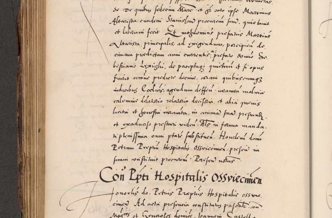 Zdjęcie nr 274 dla obiektu archiwalnego: Acta actorum causarum, sentenciarum diffinitivarum quam interloquutiorum, decretorum, obligationum, quietationum et constitutionum procuratorum coram reverndo domino Petri Porembski preposito Ossviencimensi, canonico et officiali Cracoviensi generali ad annum Dimini 1556, inditione quatuor decima, pontificatus sanctissimi in Christo patris domini Pauli divina providencia pape IIII anno ispius.