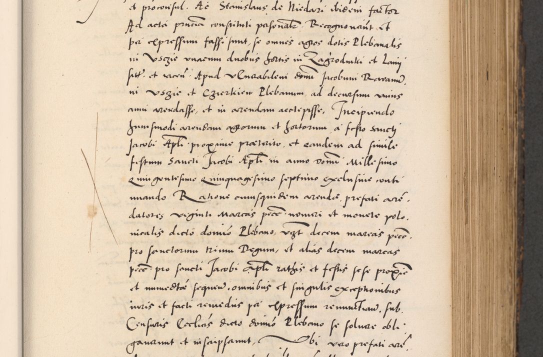 Zdjęcie nr 271 dla obiektu archiwalnego: Acta actorum causarum, sentenciarum diffinitivarum quam interloquutiorum, decretorum, obligationum, quietationum et constitutionum procuratorum coram reverndo domino Petri Porembski preposito Ossviencimensi, canonico et officiali Cracoviensi generali ad annum Dimini 1556, inditione quatuor decima, pontificatus sanctissimi in Christo patris domini Pauli divina providencia pape IIII anno ispius.