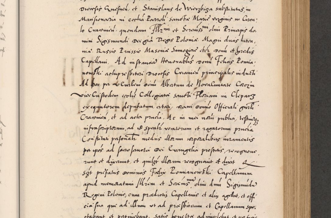 Zdjęcie nr 263 dla obiektu archiwalnego: Acta actorum causarum, sentenciarum diffinitivarum quam interloquutiorum, decretorum, obligationum, quietationum et constitutionum procuratorum coram reverndo domino Petri Porembski preposito Ossviencimensi, canonico et officiali Cracoviensi generali ad annum Dimini 1556, inditione quatuor decima, pontificatus sanctissimi in Christo patris domini Pauli divina providencia pape IIII anno ispius.